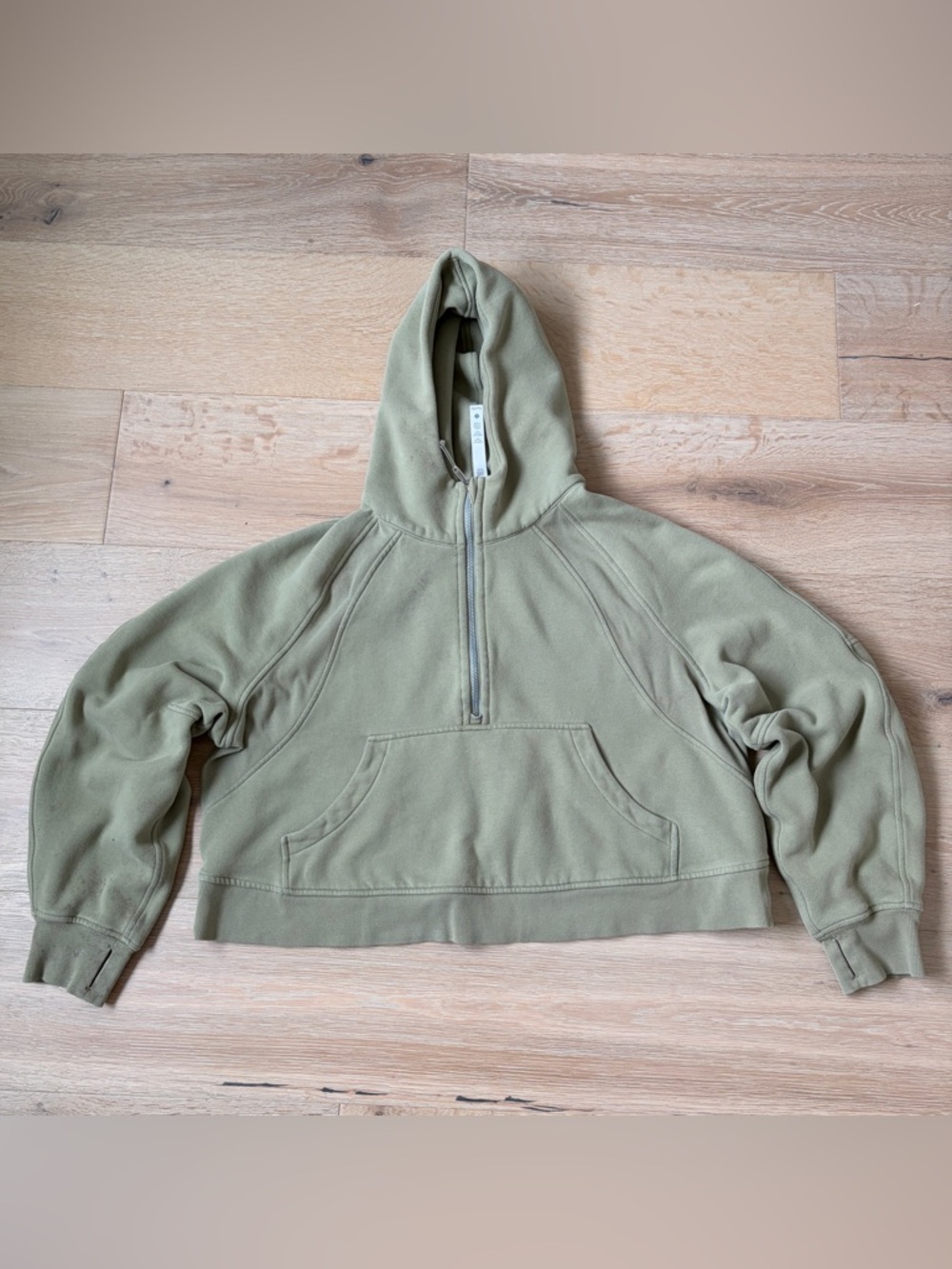 Lululemon Scuba Oversized Half Zip Hoodie XL XXL Green Fleece Pullover*A19